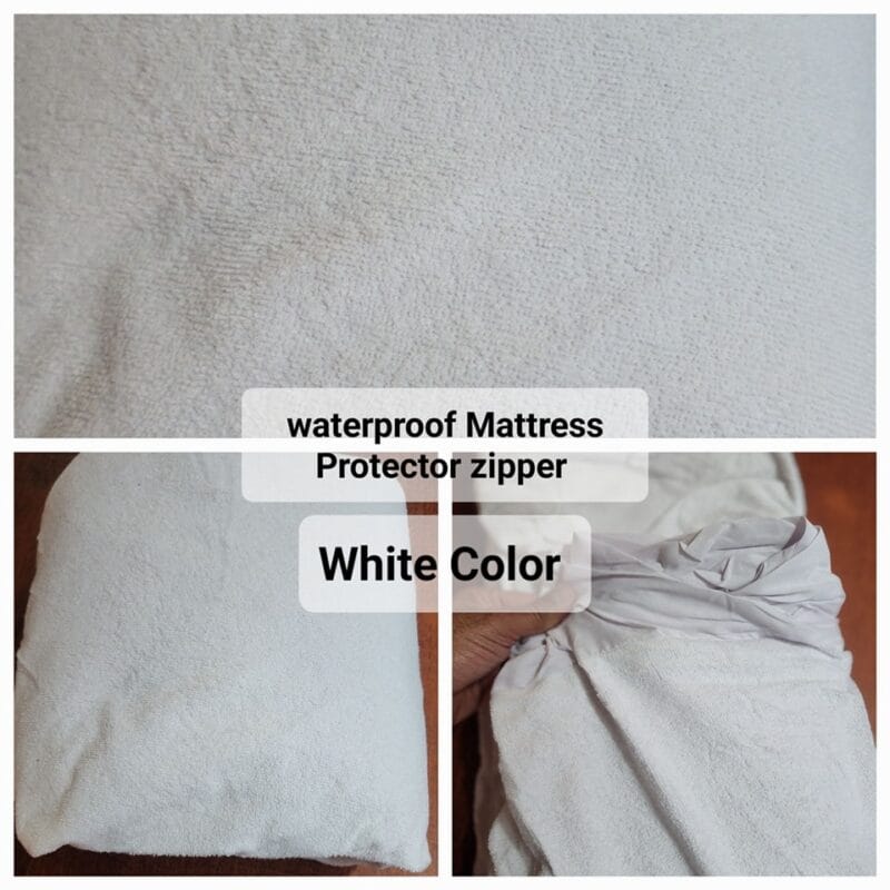 Waterproof Zipper Mattress Cover-White