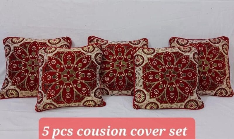 Velvet Jacquard Cushion Covers - 5pcs Set
