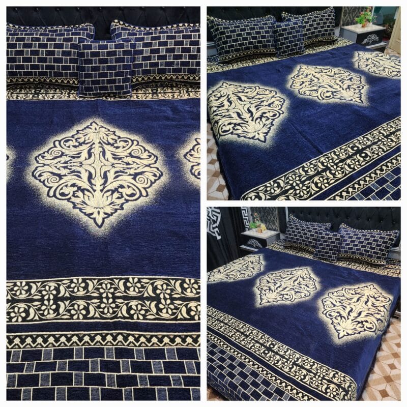 Jacquard Velvet Bed Sheet-4PCS