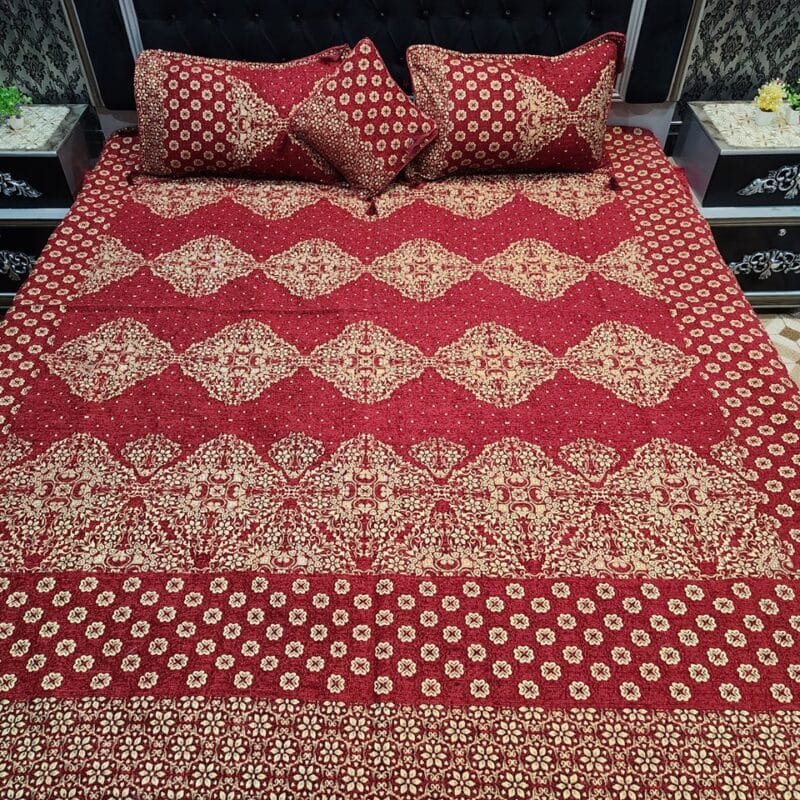 Jacquard Velvet Bed Sheet-4PCS