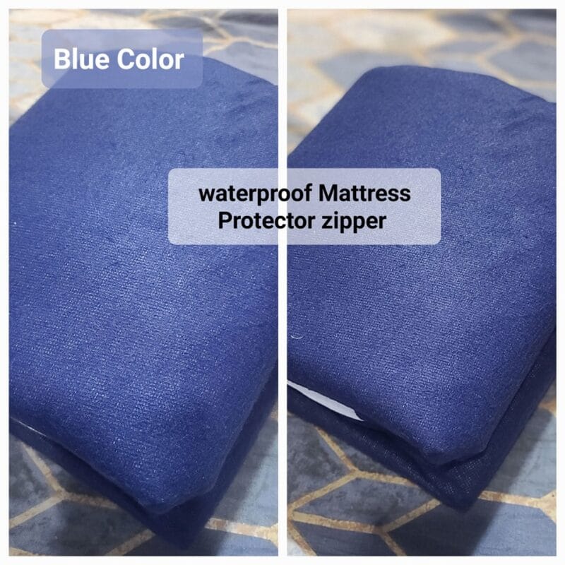 Waterproof Zipper Mattress Cover-Blue