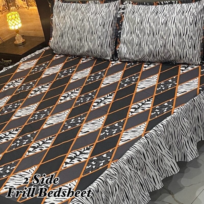Frill Bed Sheet King Size-3Pcs