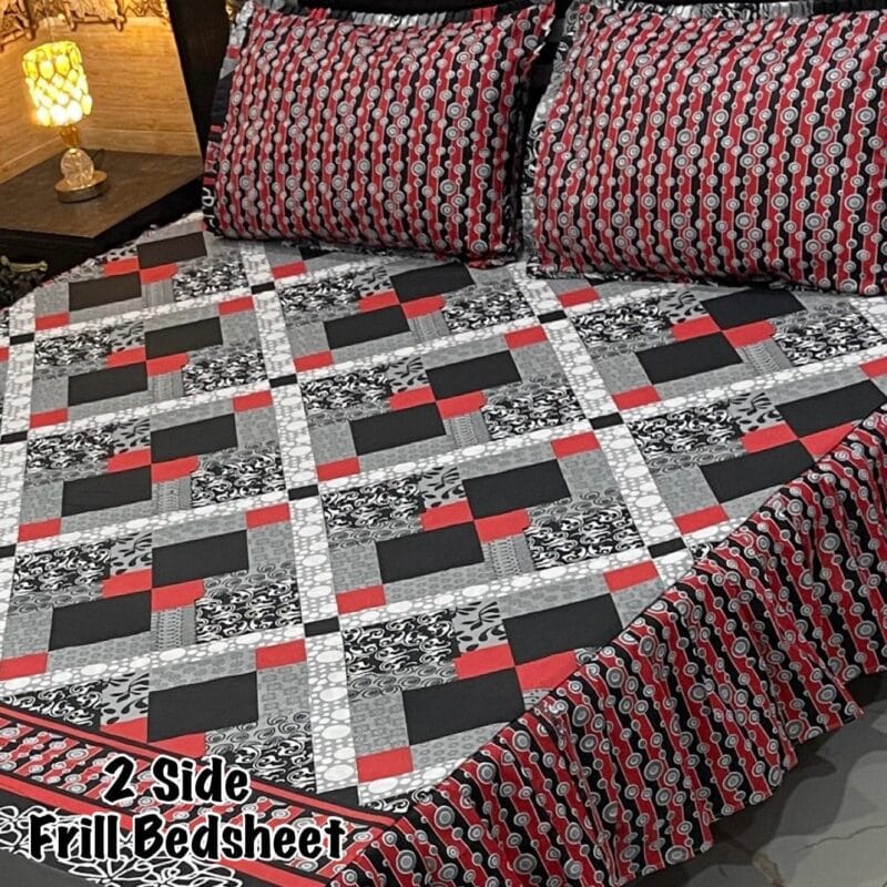 Frill Bed Sheet King Size-3Pcs