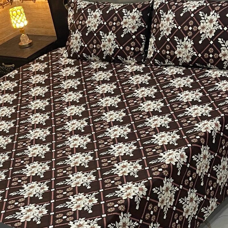 Crystal Bed Sheet-King Size-3Pcs