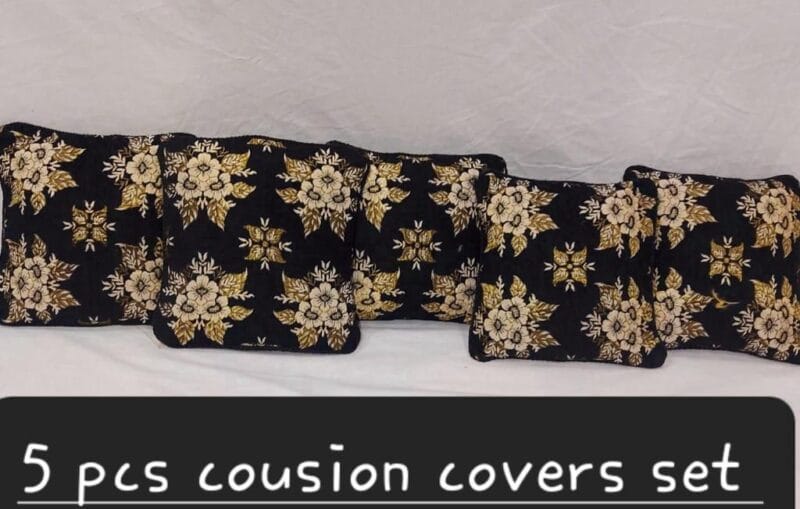 Velvet Jacquard Cushion Covers - 5pcs Set