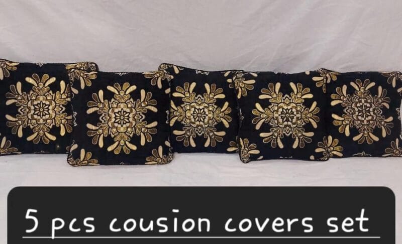 Velvet Jacquard Cushion Covers - 5pcs Set