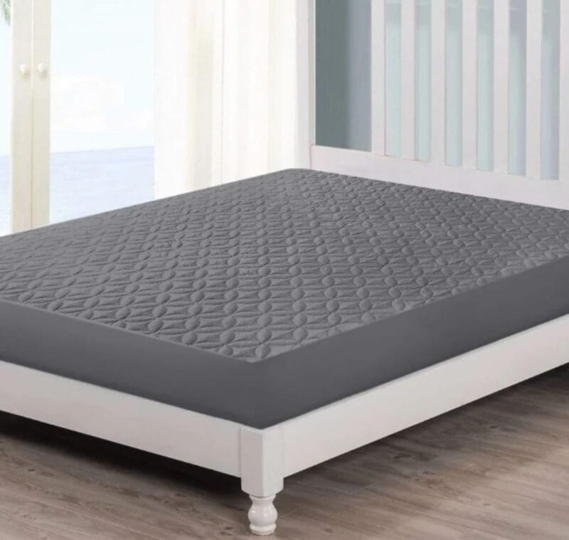 Quilted Waterproof Mattress Cover | Protector | Double Bed | King Size-Grey