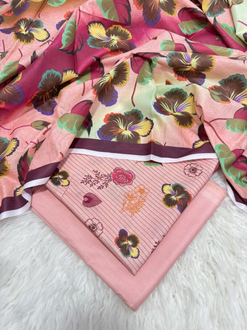 3 Piece Unstitched Printed Lawn Suit