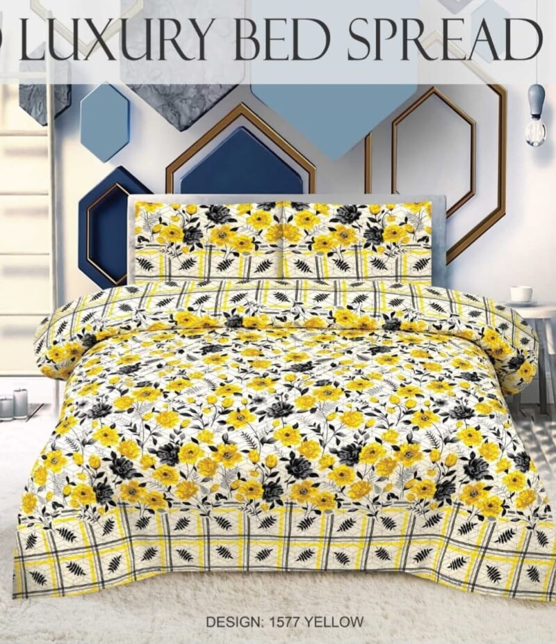 Quilted Bedspread Printed 3-Piece