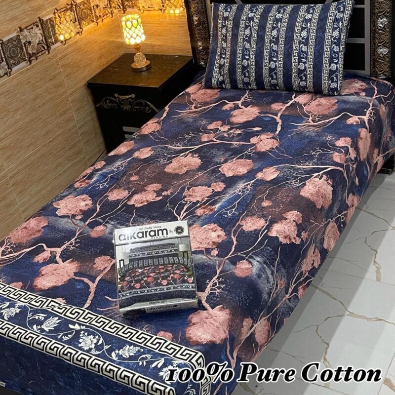 Single Bed Sheet Pair (Set)-Pure Cotton