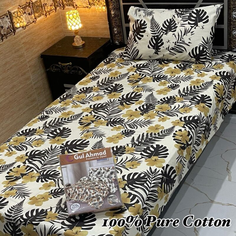 Single Bed Sheet Pair (Set)-Pure Cotton