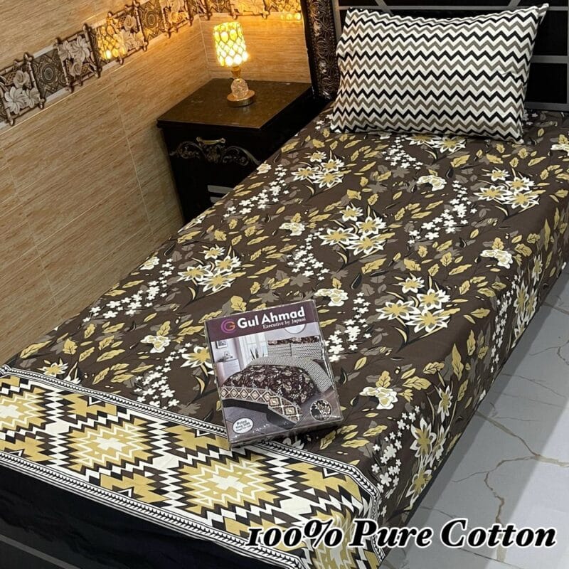 Single Bed Sheet Pair (Set)-Pure Cotton