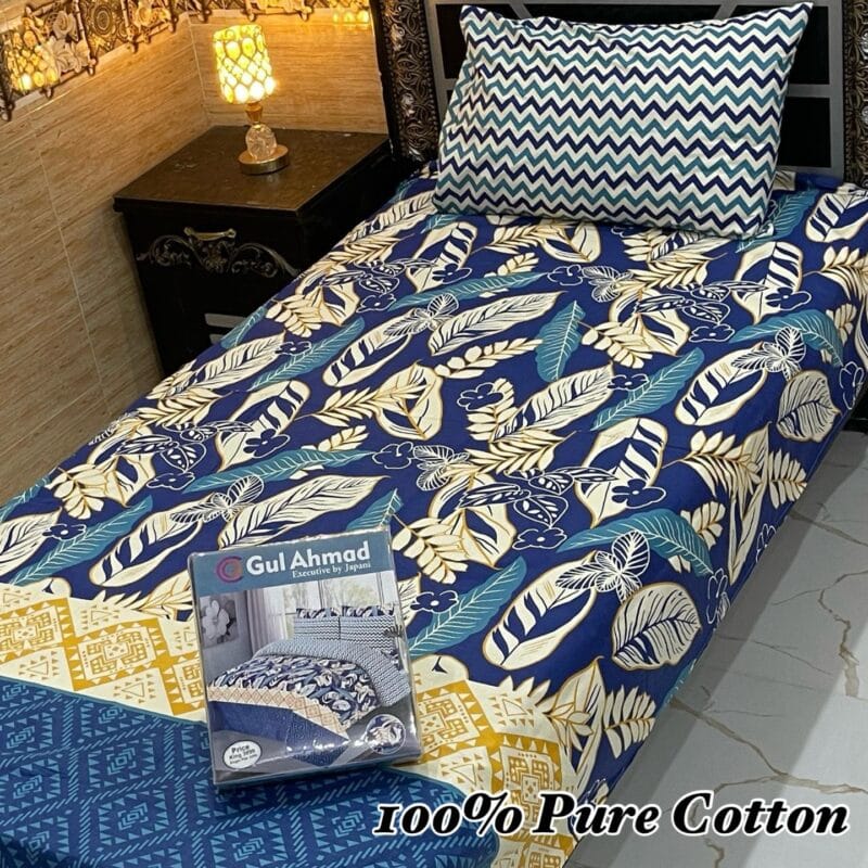 Single Bed Sheet Pair (Set)-Pure Cotton