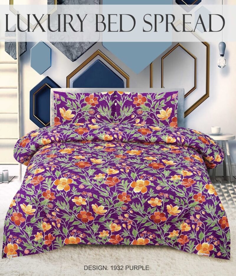 Quilted Bedspread Printed 3-Piece