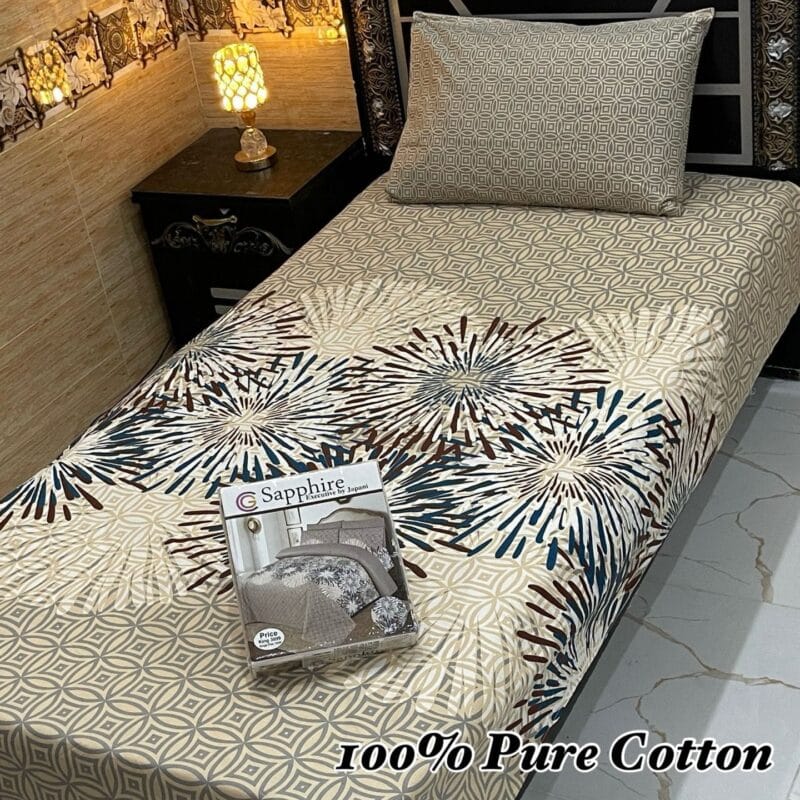 Single Bed Sheet Pair (Set)-Pure Cotton