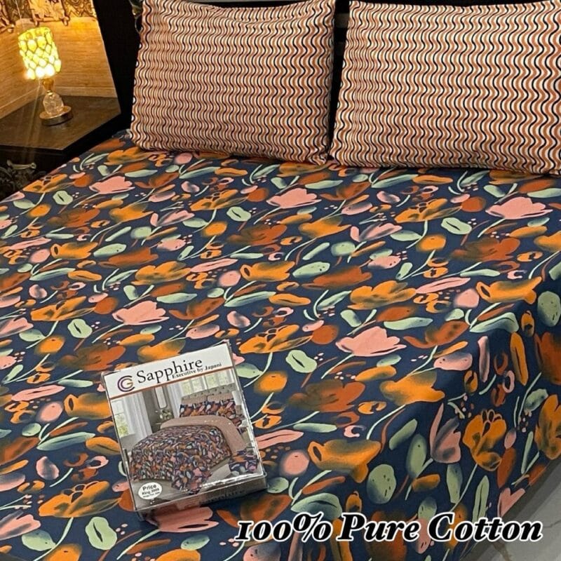 Pure Cotton Bed Sheet | Double Bed | King Size