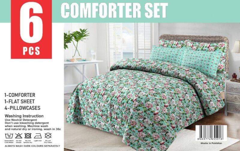 6 PIECE WINTER COMFORTER SET-Soft Thick Comforter