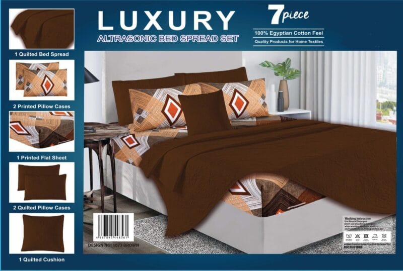 Luxury 7 Piece Bed spread Set | Comforter Set