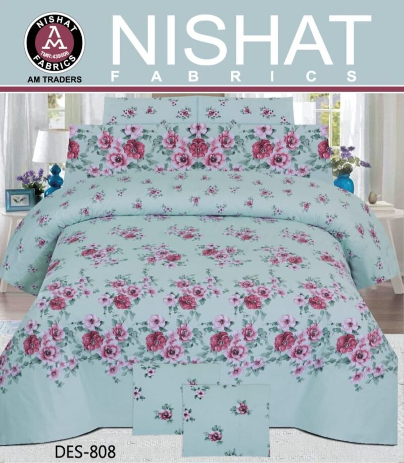 Pure Cotton Bed Sheet | Double Bed | King Size