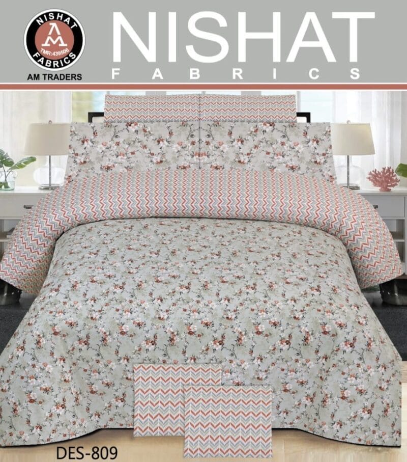 Pure Cotton Bed Sheet | Double Bed | King Size