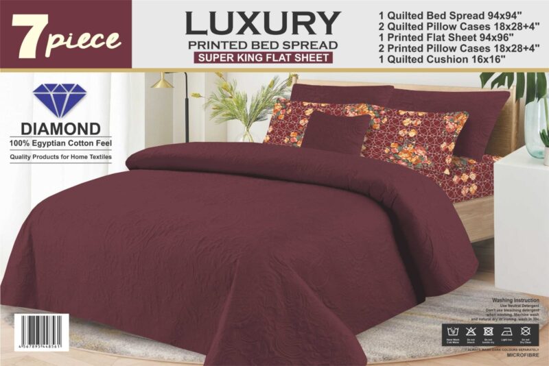 Luxury 7 Piece Bed spread Set | Comforter Set