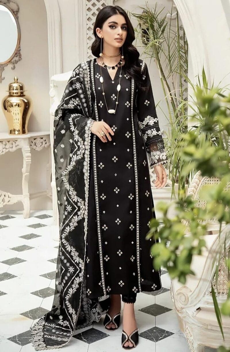 3 PIECE UNSTITCHED LAWN SUIT SUMMER COLLECTION 2025