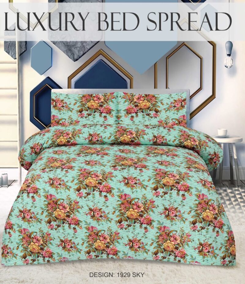 Quilted Bedspread Printed 3-Piece