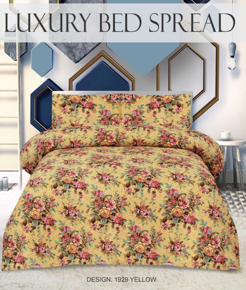 Quilted Bedspread Printed 3-Piece
