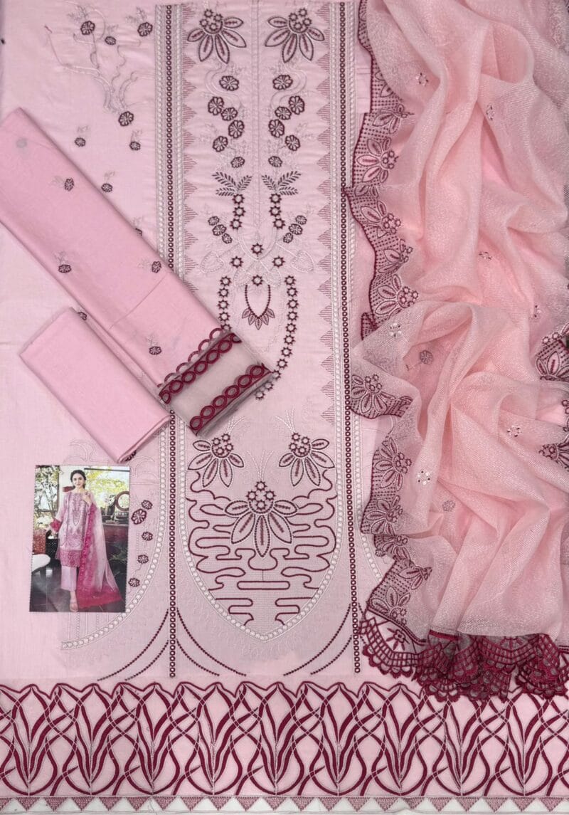 3 PIECE UNSTITCHED LAWN SUIT SUMMER COLLECTION 2025