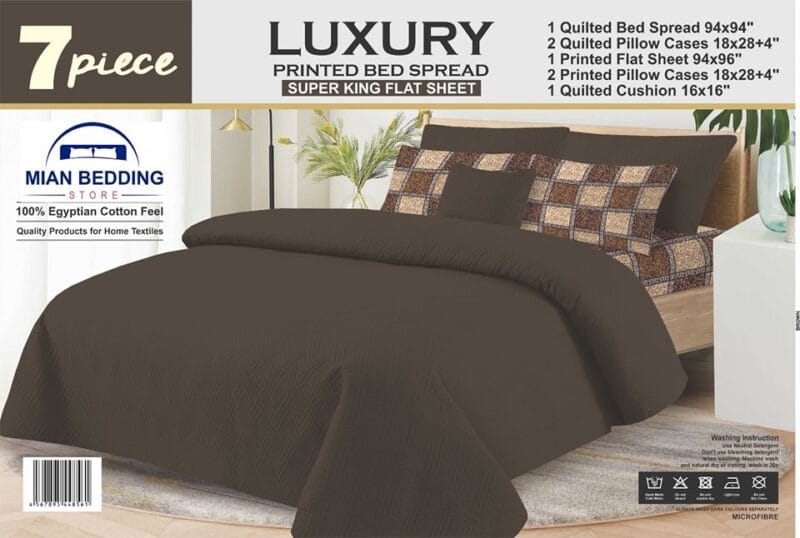 Luxury 7 Piece Bed spread Set | Comforter Set